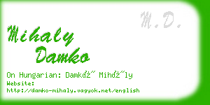 mihaly damko business card